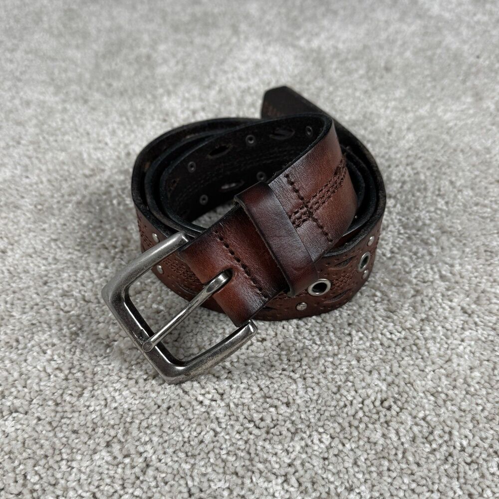 Carhartt Western Belt Genuine Leather Size Large 42in Brown Leather Classic